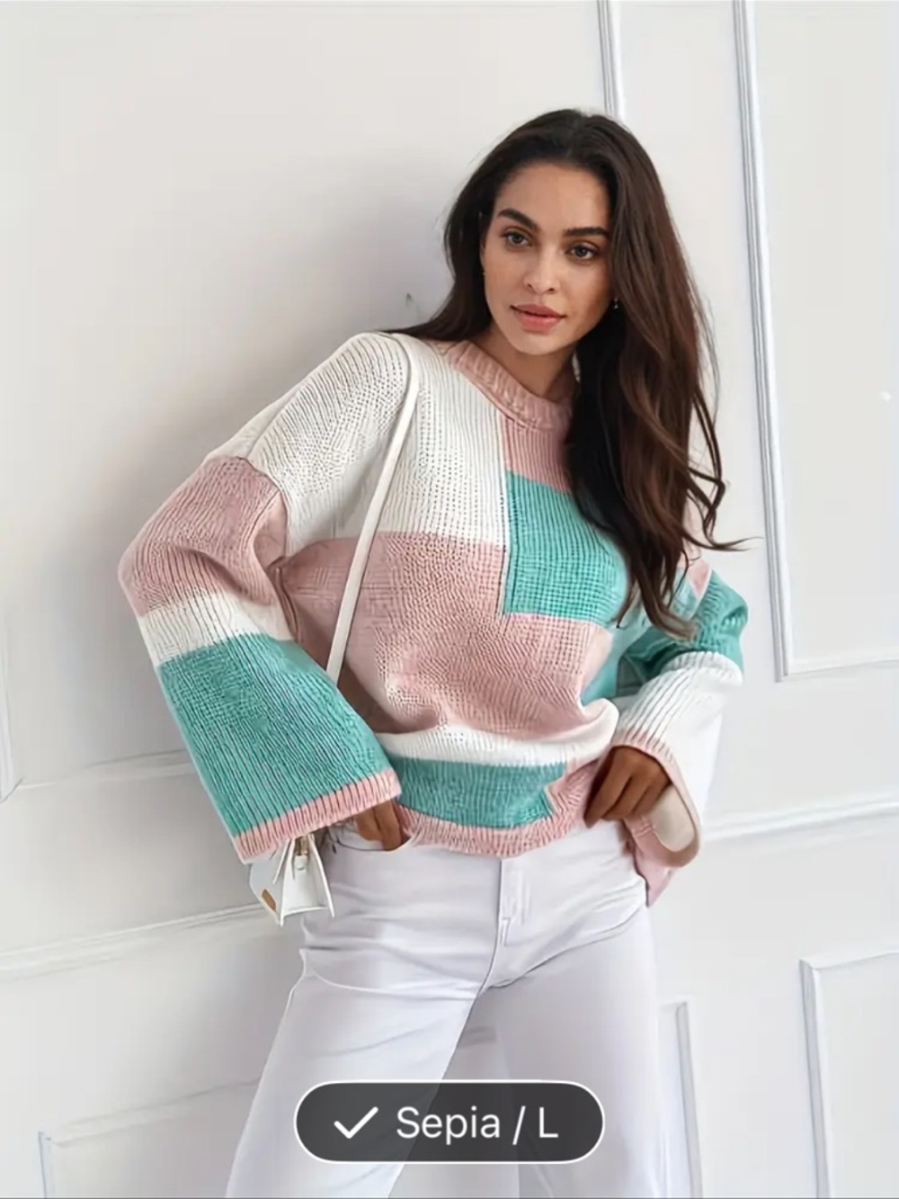 Beautiful Color Block Sweater . New